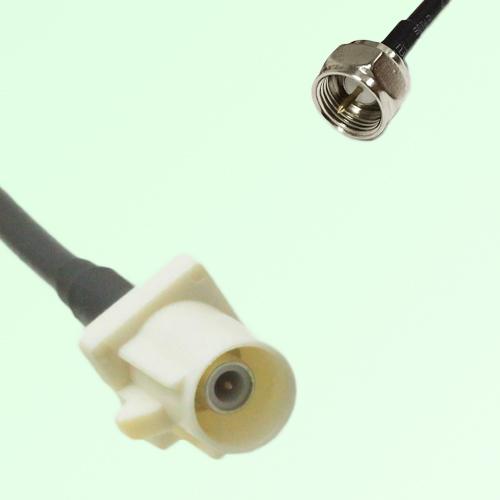 FAKRA SMB B 9001 white Male Plug to F Male Plug Cable FAKRA SMB B 9001 white Male Plug to F Male Plug Cable