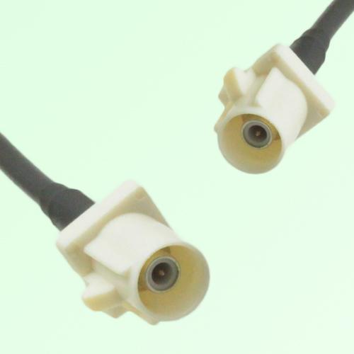 FAKRA SMB B 9001 white Male Plug to B 9001 white Male Plug Cable