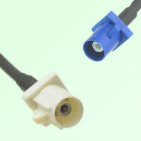 FAKRA SMB B 9001 white Male Plug to C 5005 blue Male Plug Cable