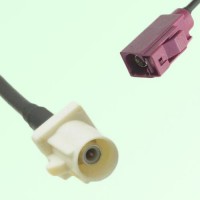 FAKRA SMB B 9001 white Male Plug to D 4004 bordeaux Female Jack Cable