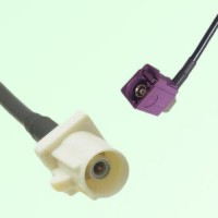 FAKRA SMB B 9001 white Male to D 4004 bordeaux Female RA Cable