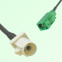FAKRA SMB B 9001 white Male Plug to E 6002 green Female Jack Cable