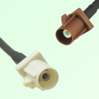 FAKRA SMB B 9001 white Male Plug to F 8011 brown Male Plug Cable
