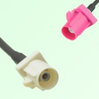 FAKRA SMB B 9001 white Male Plug to H 4003 violet Male Plug Cable