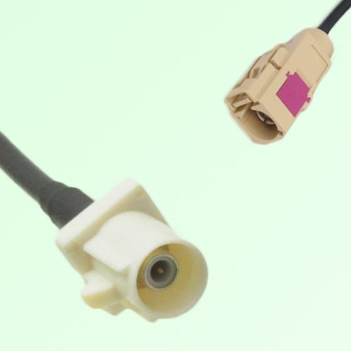 FAKRA SMB B 9001 white Male Plug to I 1001 beige Female Jack Cable FAKRA SMB B 9001 white Male Plug to I 1001 beige Female Jack Cable