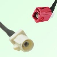 FAKRA SMB B 9001 white Male to L 3002 carmin red Female RA Cable