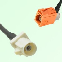 FAKRA SMB B 9001 white Male to M 2003 pastel orange Female RA Cable