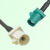 FAKRA SMB B 9001 white Male Plug to Z 5021 Water Blue Male Plug Cable