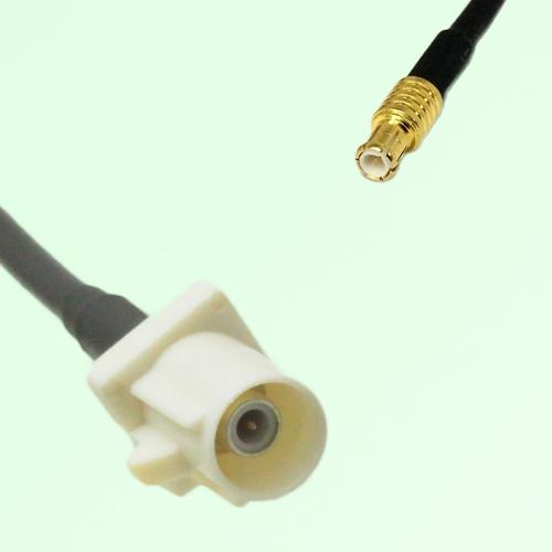 FAKRA SMB B 9001 white Male Plug to MCX Male Plug Cable