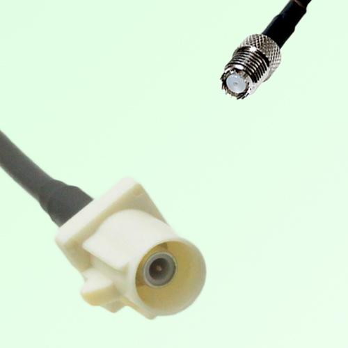 FAKRA SMB B 9001 white Male Plug to Mini UHF Female Jack Cable