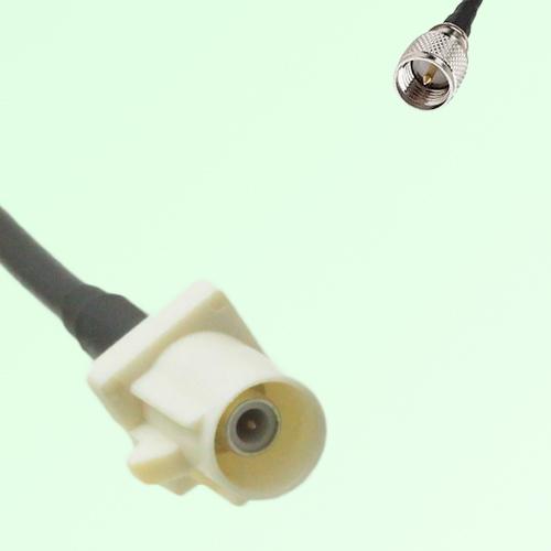 FAKRA SMB B 9001 white Male Plug to Mini UHF Male Plug Cable