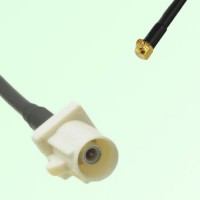 FAKRA SMB B 9001 white Male Plug to MMCX Male Plug Right Angle Cable