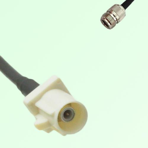 FAKRA SMB B 9001 white Male Plug to N Female Jack Cable FAKRA SMB B 9001 white Male Plug to N Female Jack Cable