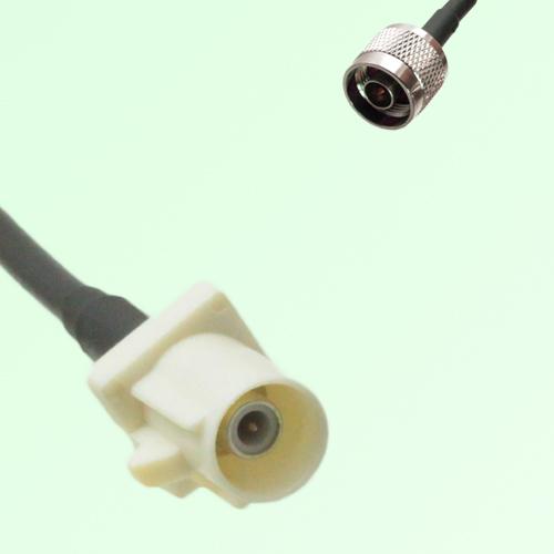 FAKRA SMB B 9001 white Male Plug to N Male Plug Cable