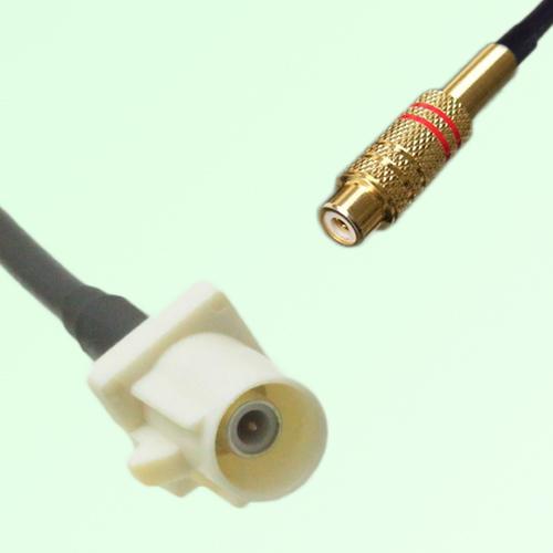 FAKRA SMB B 9001 white Male Plug to RCA Female Jack Cable FAKRA SMB B 9001 white Male Plug to RCA Female Jack Cable