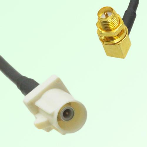 FAKRA SMB B 9001 white Male to RP SMA Bulkhead Female RA Cable FAKRA SMB B 9001 white Male to RP SMA Bulkhead Female RA Cable