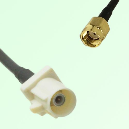 FAKRA SMB B 9001 white Male Plug to RP SMA Male Plug Cable
