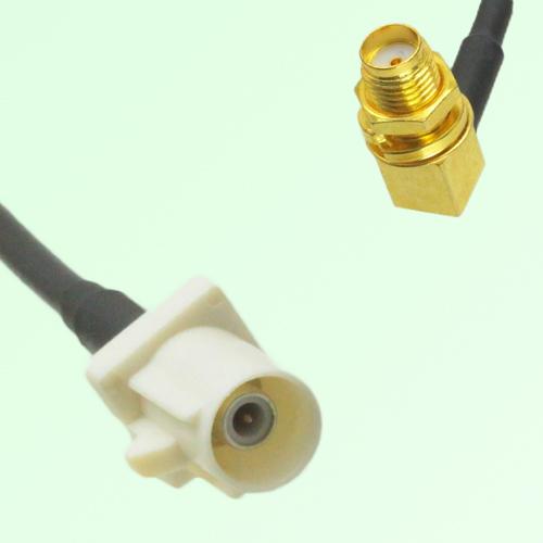FAKRA SMB B 9001 white Male Plug to SMA Bulkhead Female Jack RA Cable FAKRA SMB B 9001 white Male Plug to SMA Bulkhead Female Jack RA Cable