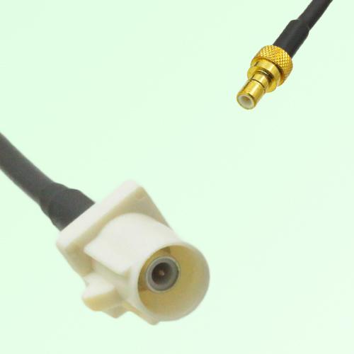 FAKRA SMB B 9001 white Male Plug to SMB Male Plug Cable