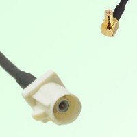 FAKRA SMB B 9001 white Male Plug to SMB Male Plug Right Angle Cable