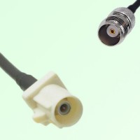 FAKRA SMB B 9001 white Male Plug to TNC Female Jack Cable FAKRA SMB B 9001 white Male Plug to TNC Female Jack Cable