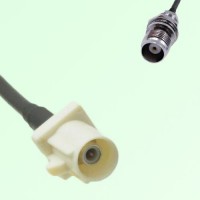 FAKRA SMB B 9001 white Male to TNC Front Mount Bulkhead Female Cable FAKRA SMB B 9001 white Male to TNC Front Mount Bulkhead Female Cable