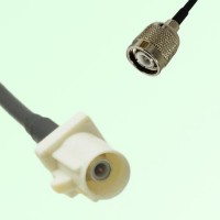 FAKRA SMB B 9001 white Male Plug to TNC Male Plug Cable