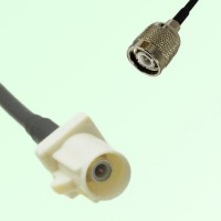 FAKRA SMB B 9001 white Male Plug to TNC Male Plug Cable FAKRA SMB B 9001 white Male Plug to TNC Male Plug Cable
