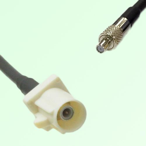 FAKRA SMB B 9001 white Male Plug to TS9 Female Jack Cable FAKRA SMB B 9001 white Male Plug to TS9 Female Jack Cable