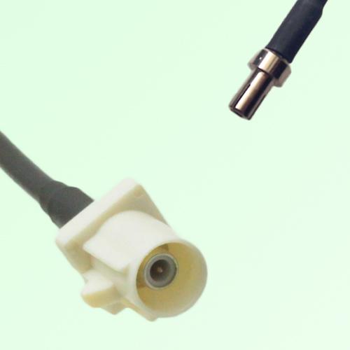 FAKRA SMB B 9001 white Male Plug to TS9 Male Plug Cable