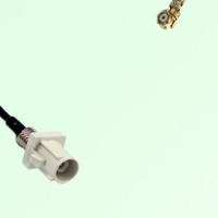 FAKRA SMB B 9001 white Bulkhead Male Plug to IPEX Cable