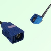 FAKRA SMB C 5005 blue Female Jack to C 5005 blue Female Jack RA Cable