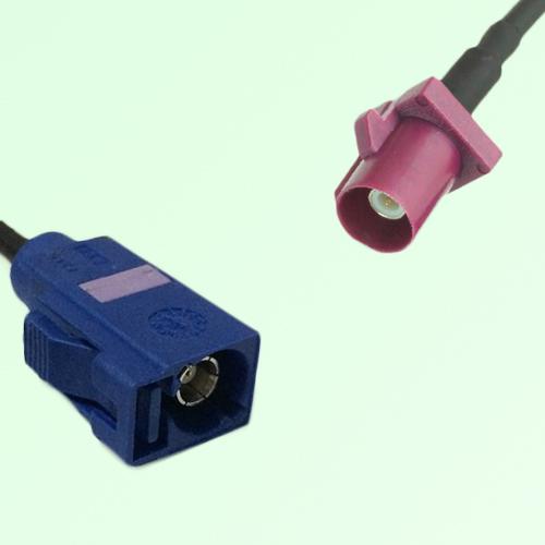 FAKRA SMB C 5005 blue Female Jack to D 4004 bordeaux Male Plug Cable FAKRA SMB C 5005 blue Female Jack to D 4004 bordeaux Male Plug Cable
