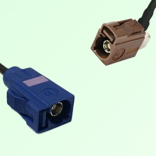 FAKRA SMB C 5005 blue Female Jack to F 8011 brown Female Jack RA Cable
