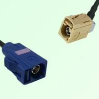 FAKRA SMB C 5005 blue Female Jack to I 1001 beige Female Jack RA Cable