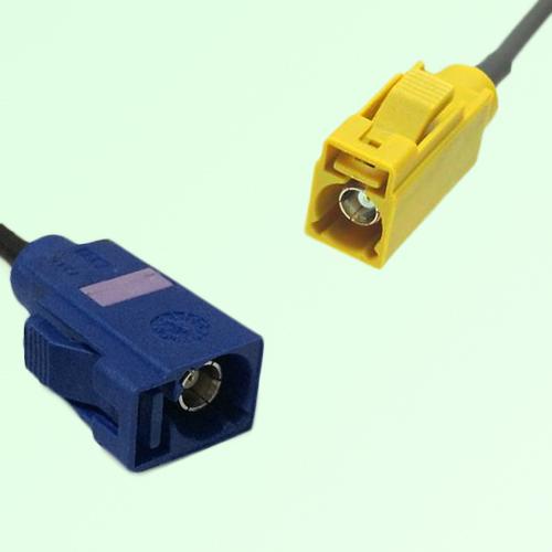 FAKRA SMB C 5005 blue Female Jack to K 1027 Curry Female Jack Cable