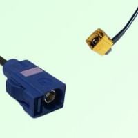 FAKRA SMB C 5005 blue Female Jack to K 1027 Curry Female Jack RA Cable