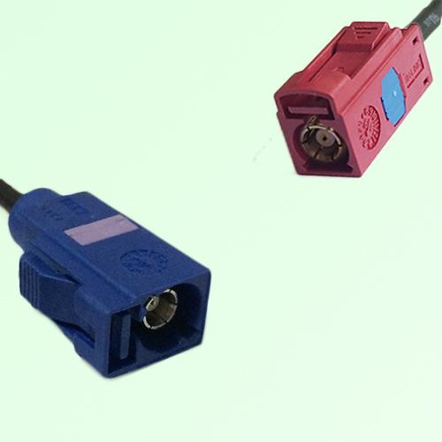 FAKRA SMB C 5005 blue Female Jack to L 3002 carmin red Female Cable