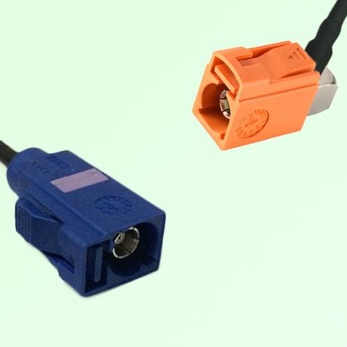 FAKRA SMB C 5005 blue Female to M 2003 pastel orange Female RA Cable FAKRA SMB C 5005 blue Female to M 2003 pastel orange Female RA Cable