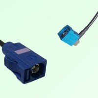 FAKRA SMB C 5005 blue Female Jack to Z 5021 Water Blue Female RA Cable