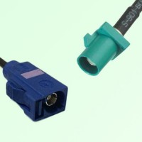 FAKRA SMB C 5005 blue Female Jack to Z 5021 Water Blue Male Plug Cable