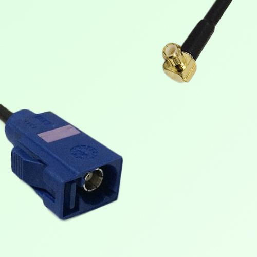 FAKRA SMB C 5005 blue Female Jack to MCX Male Plug Right Angle Cable