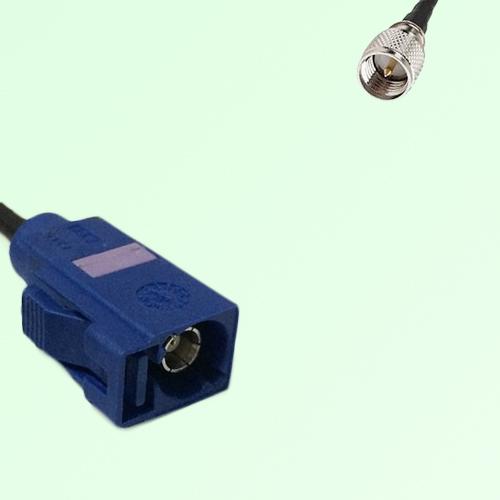 FAKRA SMB C 5005 blue Female Jack to Mini UHF Male Plug Cable