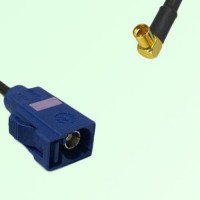 FAKRA SMB C 5005 blue Female Jack to MMCX Female Jack RA Cable