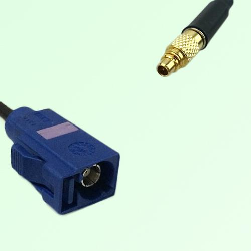 FAKRA SMB C 5005 blue Female Jack to MMCX Male Plug Cable