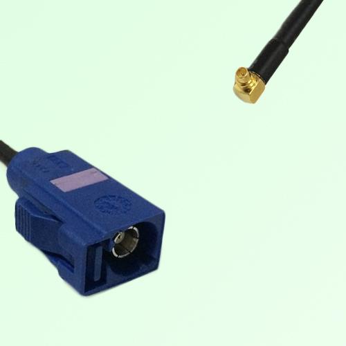 FAKRA SMB C 5005 blue Female Jack to MMCX Male Plug Right Angle Cable