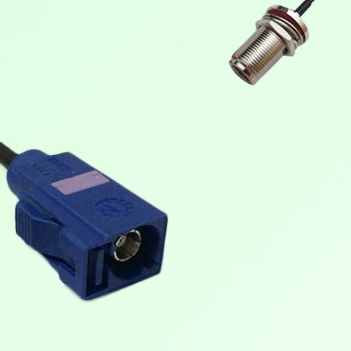 FAKRA SMB C 5005 blue Female Jack to N Bulkhead Female Jack Cable FAKRA SMB C 5005 blue Female Jack to N Bulkhead Female Jack Cable