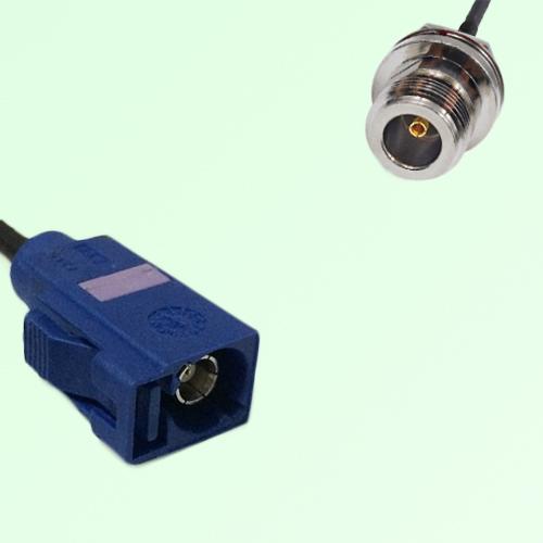 FAKRA SMB C 5005 blue Female to N Front Mount Bulkhead Female Cable FAKRA SMB C 5005 blue Female to N Front Mount Bulkhead Female Cable