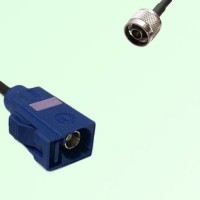 FAKRA SMB C 5005 blue Female Jack to N Male Plug Cable