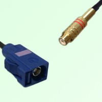 FAKRA SMB C 5005 blue Female Jack to RCA Female Jack Cable